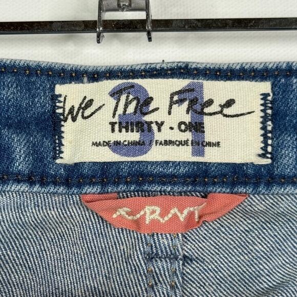 Free People CRVY High-Rise Vintage Stovepipe Jeans Straight Leg Light Wash 31 - Picture 7 of 11